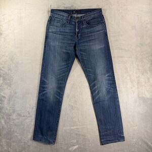 3x1 NYC Straight Jeans Men's Size 30 Blue Dark Wash Button Fly Denim Stretch